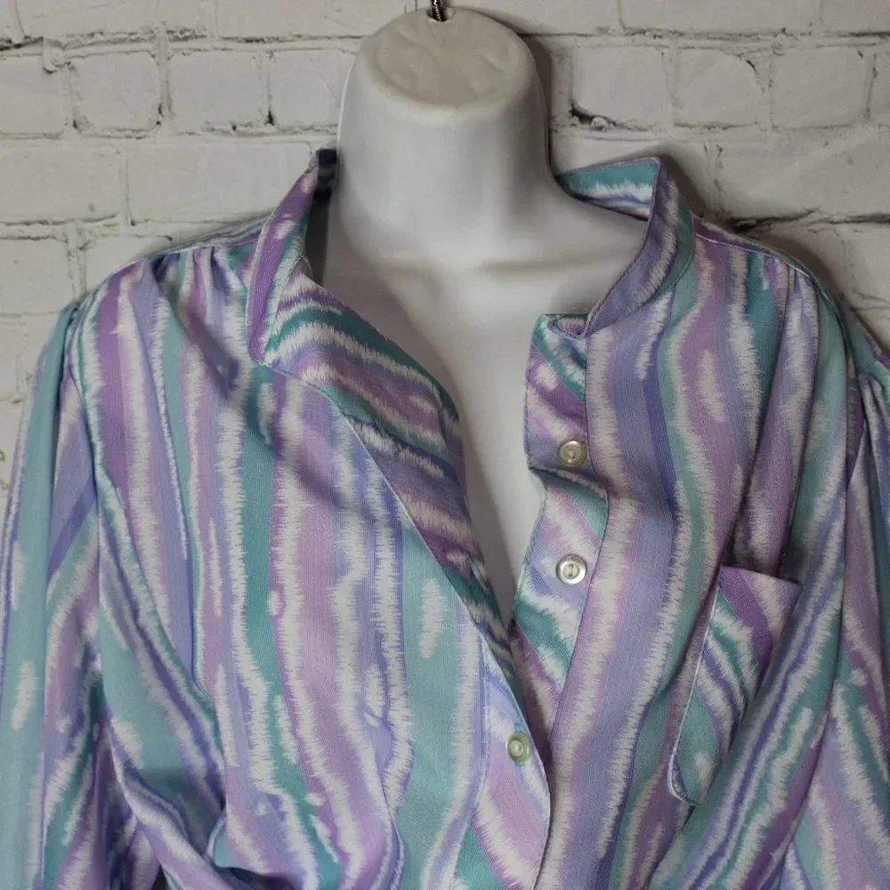 ‎Women's Vintage CALIFORNIA LOOKS Long Sleevez Stripes Dress Size 22